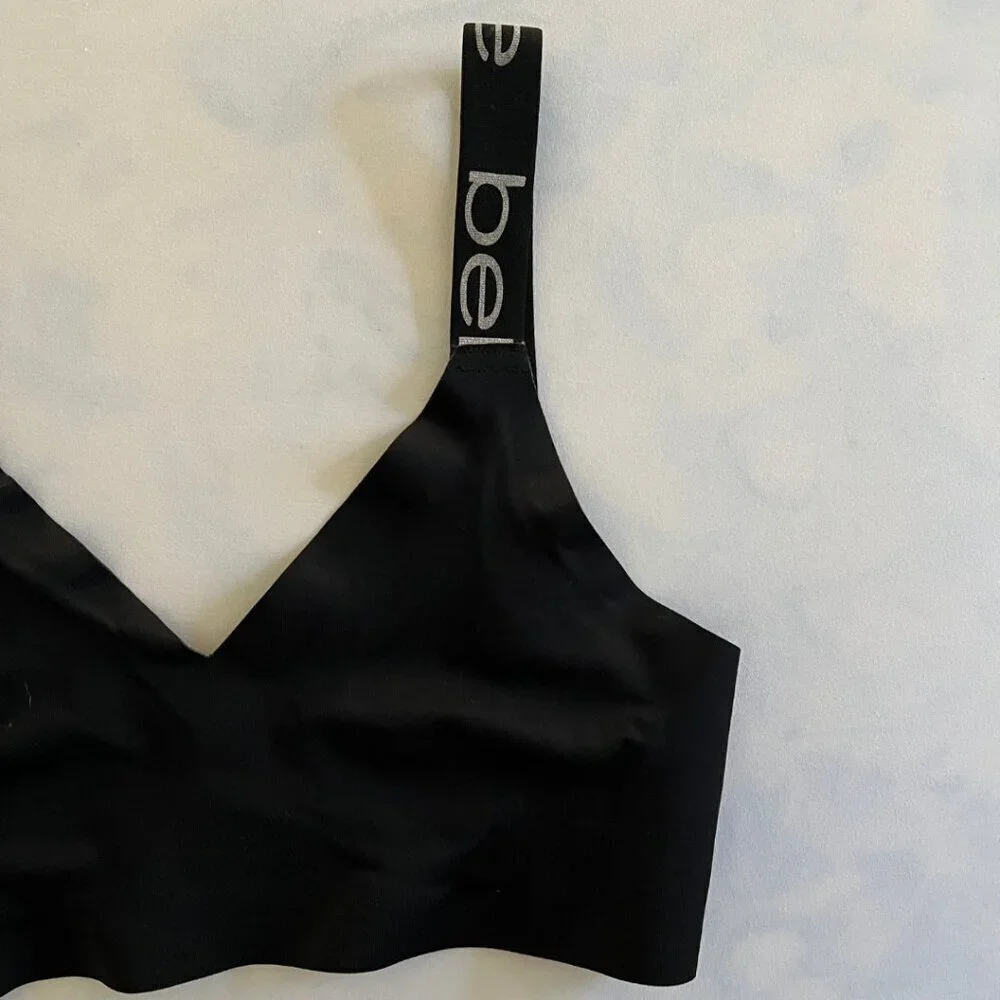 Bebe Logo Black Spandex Sports Bra - Picture 3 of 7